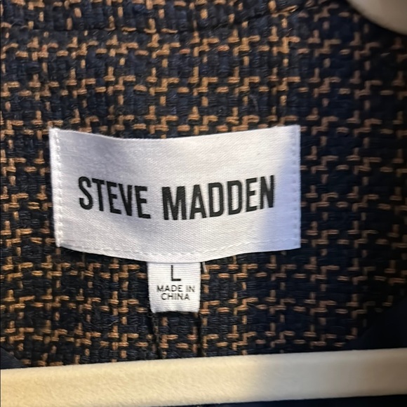 Steve Madden Tweed Blazer with Faux Leather Accents - Picture 3 of 3